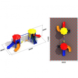 Детский игровой комплекс «Колокольчик 2.3» ﻿