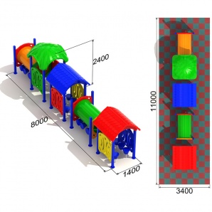 Детский игровой комплекс «Вагоновожатый №2.4»