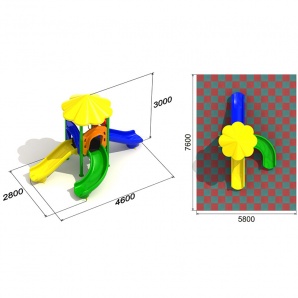 Детский игровой комплекс «Ромашка 3.3» ﻿