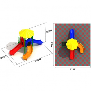Детский игровой комплекс «Ромашка 4.3» ﻿