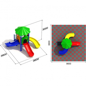 Детский игровой комплекс «Ромашка 6.3»