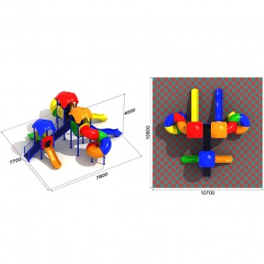 Детский игровой комплекс «Дик Семицветик 1.2»