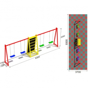 Качели для детской площадки «Спорт 6.1»