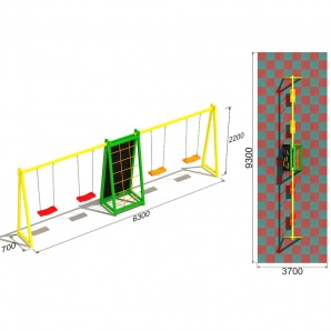 Качели для детской площадки «Спорт 6.3»