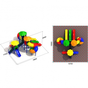 Детский игровой комплекс «Дик Семицветик 2.3»